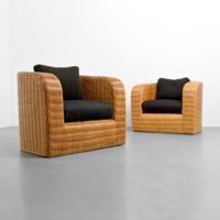 Pair of Karl Springer Custom Wicker Pullman Chairs - Sold for $2,125 on 11-25-2017 (Lot 2).jpg